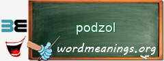 WordMeaning blackboard for podzol